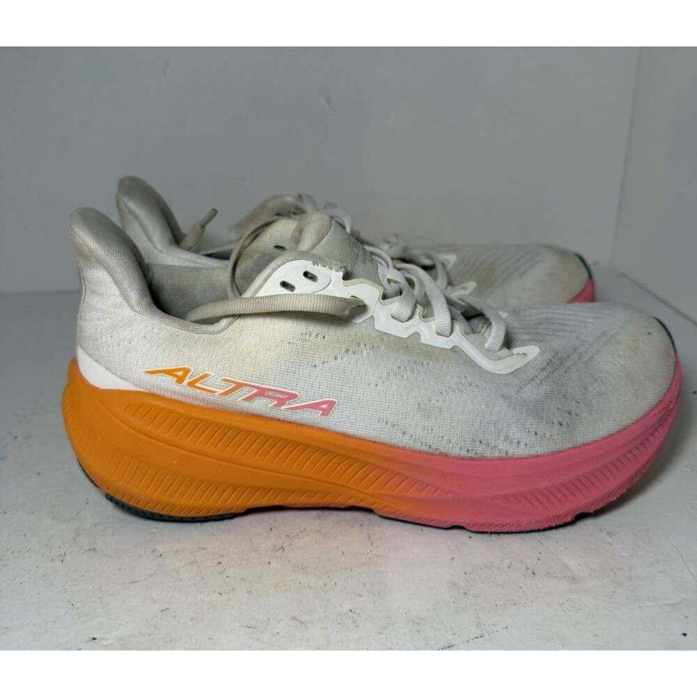 Altra Experience Flow 2 Shoes Women Sz 7.5 White Orange Athletic Running Sneaker